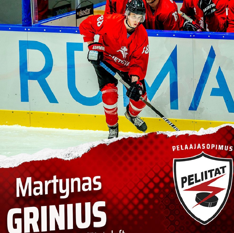 Martynas Grinius žais antroje Suomijos lygoje Martynas Grinius žais antroje Suomijos lygoje